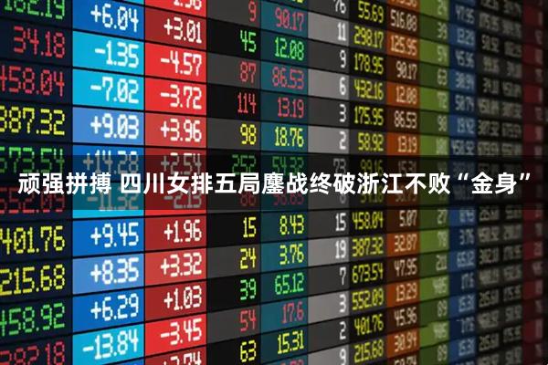 顽强拼搏 四川女排五局鏖战终破浙江不败“金身”