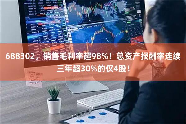 688302，销售毛利率超98%！总资产报酬率连续三年超30%的仅4股！