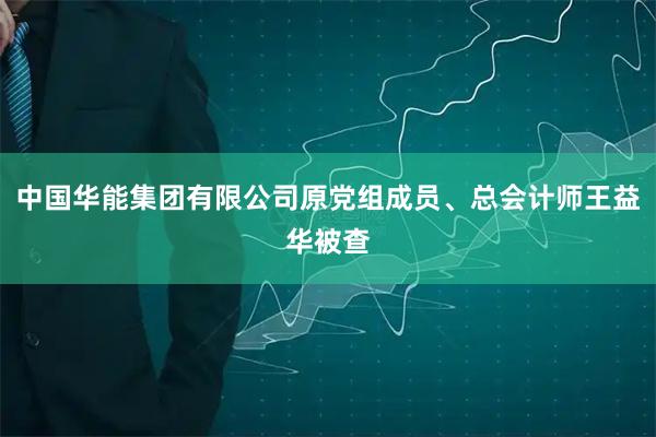 中国华能集团有限公司原党组成员、总会计师王益华被查